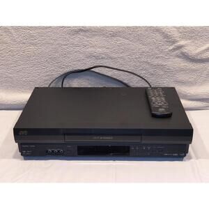 JVC HR-J692U 4 Head Hi-Fi Black VCR Video Cassette Recorder VHS w/Remote Tested